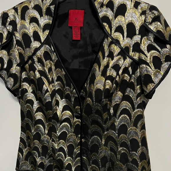 Stunning black and gold top. Perfect for evening wear. - Picture 4 of 4